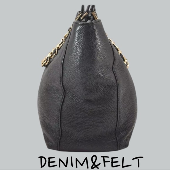 Michael Kors Harper Large East West Tote Black Leather Shoulder Bag | PRELOVED! - Picture 4 of 16